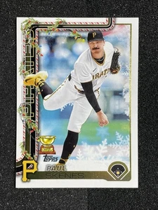 Galleta de jengibre Topps Paul Skenes #H70 2025 Holiday - Imagen 1 de 2