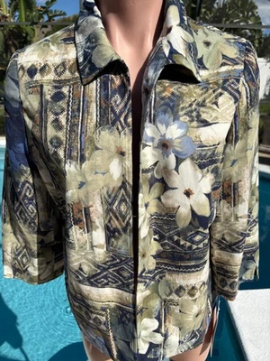 Chaqueta Blazer Floral Alfred Dunner Mujer Talla 10 Petite 10P NUEVA $72 Frente Abierto Foto 1 de 4