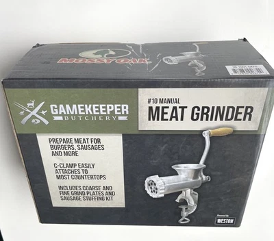Weston #10 ручная мясорубка и начинка для колбасы (36-1001-GKFG) Mossy Oak новая в коробке - Изображение 1 из 4