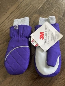 Zeroxposur Girls Snow Mittens Purple/Gray Size S/M - Picture 1 of 4