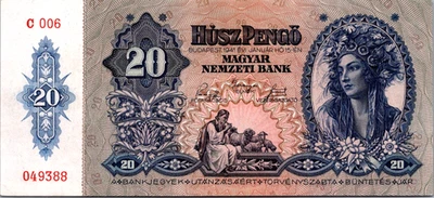 Hungary 20 Pengo 1941 UNC Pick 109 - Image 1 of 3