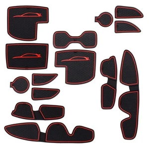 Alfombrilla portavasos ranura para puerta 14 piezas apta para Hyundai Elantra GT I30 I30N 2017-2018 - Imagen 1 de 5
