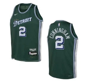 Detroit Pistons Cade Cunningham Green City Edition Nike Basketball Trikot Jungen L - Bild 1 von 7