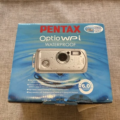 Pentax Optio W10 6.0MP Silver Waterproof Compact Digital Camera Tested Working - Image 1 of 4