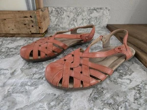 Sandalias de cuero tejido Earth Origins Belle Brielle Ginger Spice para mujer talla 10N - Imagen 1 de 7