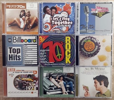 70's Rock Compilation CD lot x 9 Nazareth Meat Loaf 10cc America Eddie Money - Image 1 of 4