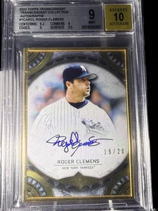 2022 Roger Clemens Topps Transcendent Auto #TCA-RCL 19/20 BGS 9/10 - Picture 1 of 2