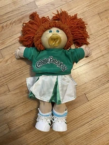 Vintage 1985 Cabbage Patch Doll Pacifier Cheerleader Head Mold 4 Red Hair Green - Picture 1 of 14