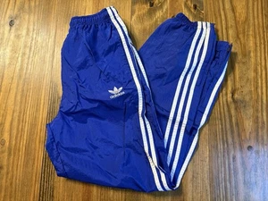 Vintage Men’s Adidas Track Pants Nylon Blue Size Medium - Picture 1 of 11