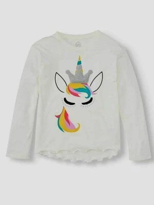 Wonder Nation L/S Embellished Tee, Winter White, Medium (7-8) - Image 1 of 2