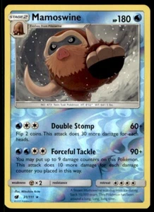 2017 Pokemon Sun & Moon - Crimson Invasion Mamoswine #21 Heavy Play - Picture 1 of 2