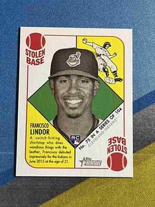 2015 Topps Heritage FRANCISCO LINDOR '51 Mini Rookie #75 Red Back