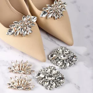 Shoes Buckles Rhinestone Shoe Clips Crystal Bowknot Bridal Shoes Decorations ๐ - Picture 1 of 25
