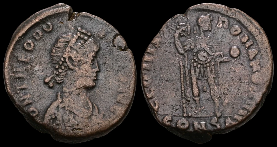 Theodosius I Ancient Roman Empire Coin ( 379-395AD ). Æ 20 mm. 5,21 gramm. #1445 - Image 1 of 1