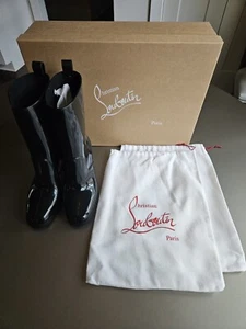 Christian Louboutin Loubirain 70; schwarze Regenstiefel; Italian Made; Größe = 38 - Bild 1 von 17