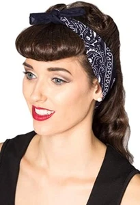 Square Paisley Bandana - Blue/White - Cowboy/Cowgirl - Costume Accessory - Picture 1 of 3