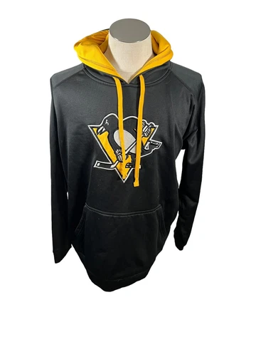 Pittsburgh Penguins Hockey NHL Men's Pullover Hoodie Size XL 100% Polyester Cover