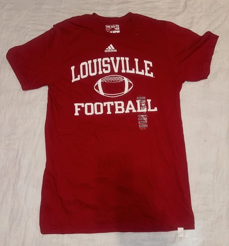 NEW Men's Adidas Louisville Cardinals Football Tee Shirt Size Medium NWT Cover
