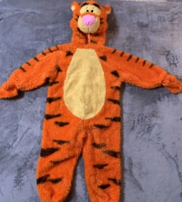 Disney Store TIGGER Winnie the Pooh Disfraz de Peluche Difuso Cabeza de Peluche XS (4) Foto 1 de 4