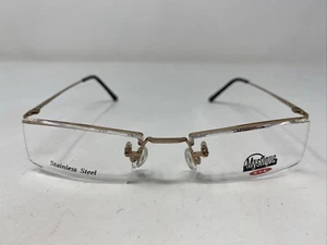 CSC MYSTIQUE 3006 NATURAL 51-18-140 LIGHT BROWN Half Rim Eyeglasses Frame RF50 - Picture 1 of 8