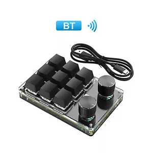 3-12Keys Customized RGB USB Bluetooth Mechanical Keyboard One-Hand Macros Keypad - Picture 1 of 20