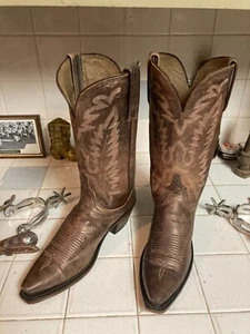 Lucchese Womens BRONZE Western Cowboy Boots Size 8.5 B Leather USA - Picture 1 of 22