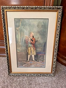 Albert Roberti ?( Constitution) Watercolor Painting Alexander Hamilton Colonial - Picture 1 of 7