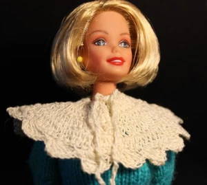 Barbie - other Fashion Dolls - Vintage Crocheted Ivory Collar - Baby Dolls - Picture 1 of 4