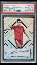 PSA 10 Robert Lewandowski 2022 Leaf Auto GAME AUTOGRAPH Card Signed 9 Barcelona