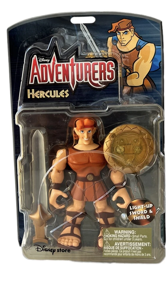 Disney Adventurers 1999 Hercules Action Figure Sword Shield