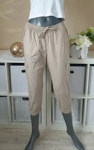 Damen Capri Hose Bermuda Cargohose beige sand 3/4 Länge Gr. S 36 *NEU* - Bild 1 von 3