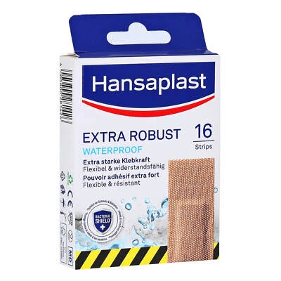 16 Hansaplast Extra Strong Waterproof Bandages Extra Strong Adhesive Textile - Image 1 of 2