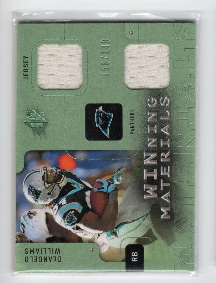 2009 SPx Winning Materials Green Dual Swatch #WDW DeAngelo Williams /149 - Image 1 of 1