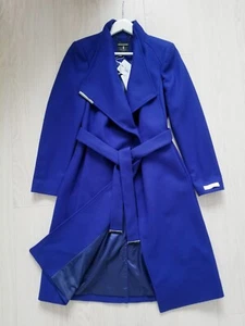 Ted Baker Rose Wool Cashmere Wrap Coat Bright Blue Size 2 UK 10 BNWT £325 - Picture 1 of 19