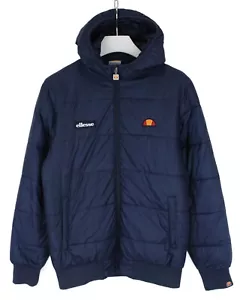 ELLESSE Jacket Men's MEDIUM Hooded Lined Padded Pockets Blue - Picture 1 of 15