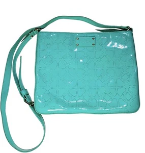 Kate Spade Metro Darby Crossbody Türkis Aqua Die Cut Spades Lackleder - Bild 1 von 18