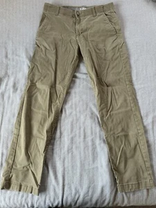 Lee Khaki Slim Fit Pants Mens Size 33x30 Brown Twill Chino Workwear - Picture 1 of 16
