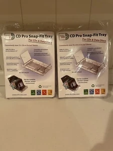 DiscSox CD Pro Snap Fit Tray Disc Holder Holds 75+ Movies Games Music Data New. - Picture 1 of 4