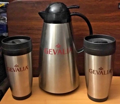Jarra Gevalia de acero inoxidable y 2 vasos de acero inoxidable Foto 1 de 4