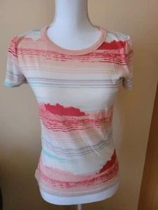 EUC BDG pink striped tshirt size S made in Indonesia  - Picture 1 of 3