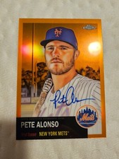 2022 Topps Chrome Platinum Orange Refractor Pete Alonso Auto 14/25 NY Mets #CPA-