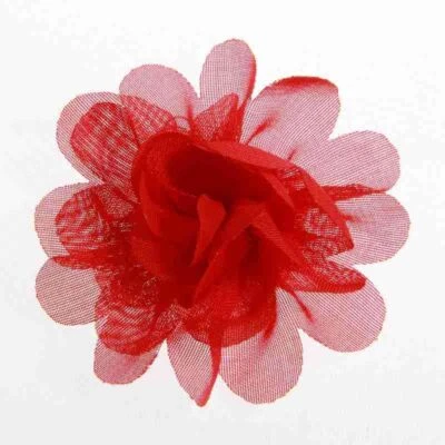 Fabric Chiffon Flowers Headband - 5CM Women Hair Clips Boutique Accessories 5PCS - Image 1 of 4