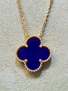 Van Cleef & Arpel Limited Edition Magic Alhambra Blue Sevres Porcelain 20mm - Picture 1 of 5