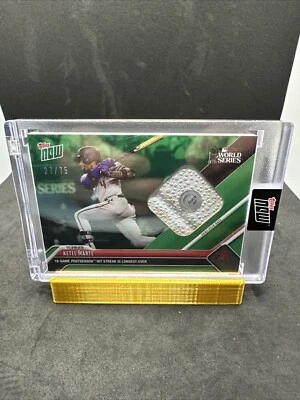 2023 Topps NOW Ketel Marte World Series Used Base Relic GREEN /75 #1044B Arizona - Image 1 of 4