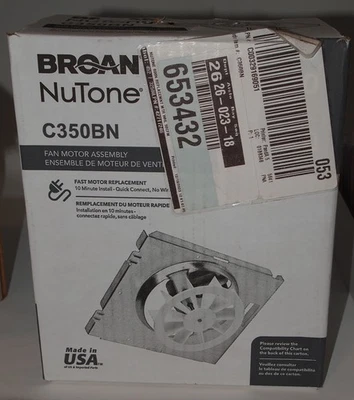 BRAND NEW BROAN NuTone C350BN Fan Motor Assembly 50 CFM Bathroom Fans - Image 1 of 4