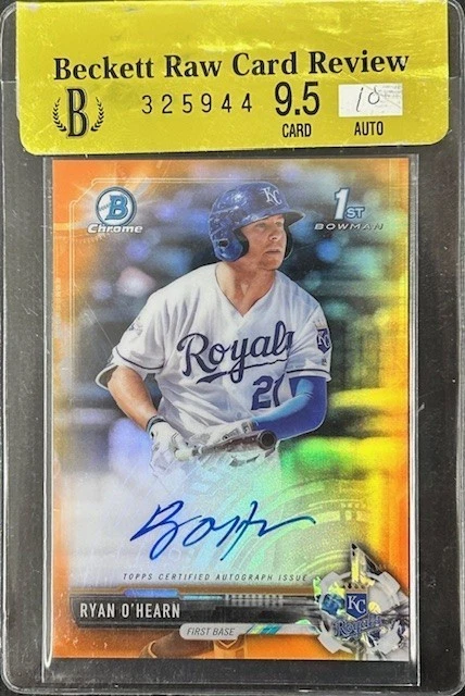 2017 Bowman Chrome - Prospect Autographs Ryan O'Hearn 19/25 Orange Refractor  - Image 1 of 2