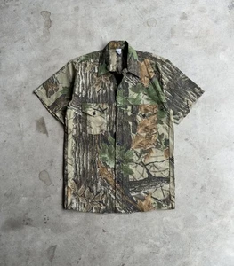 Vintage 90s Realtree Camo Button Up Shirt - S USA Made - Picture 1 of 5