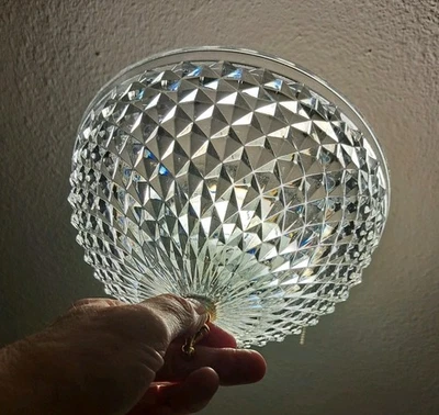 Acrílico Corte Diamante Imitación Cristal Diseño Clip en Lámpara Pantalla Techo Transparente Foto 1 de 3