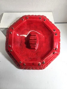 VTG ARNERS MCM RED OXTAGONAL ASHTRAY 12" - Picture 1 of 1