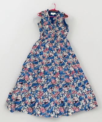 Textile Elizabeth & James Dress Small Blue/Pink Maxi Long Tank Sleeveless Tiered - Image 1 of 4